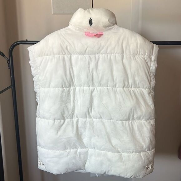 New Free People In A Bubble Puffer Vest Short Sleeve Jacket White S - Picture 4 of 7